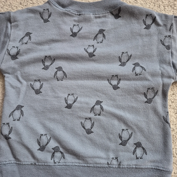Carter's Blue Baby Outfit with Penguin Design - Picture 3 of 6